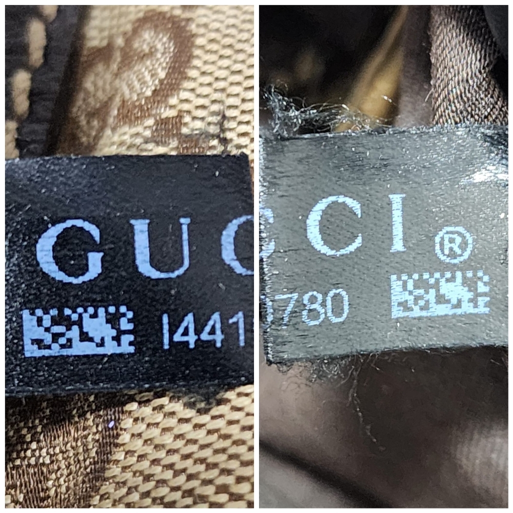 Gucci Beige GG Canvas Tote with Brown Trim and Green-Red Web - Picture 4 of 14